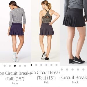 Lot 3 Lululemon Circuit Breaker Skirts 4 TALL EUC